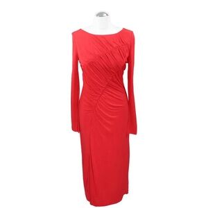 Elegant Red Long Sleeve Dress- Perfect doe Summer